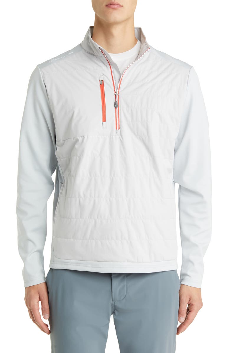 Peter Millar Weld Elite Hybrid Stretch Half Zip Pullover, Main, color, 