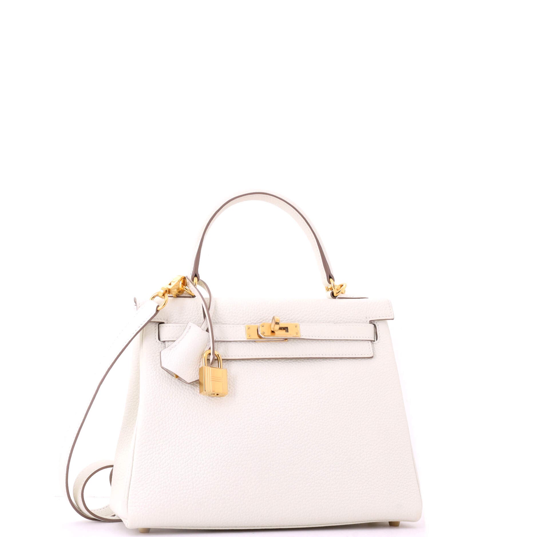 Pre-Owned Hermes Kelly Handbag Light Togo with Gold Hardware 25, Alternate, color, Mushroom
