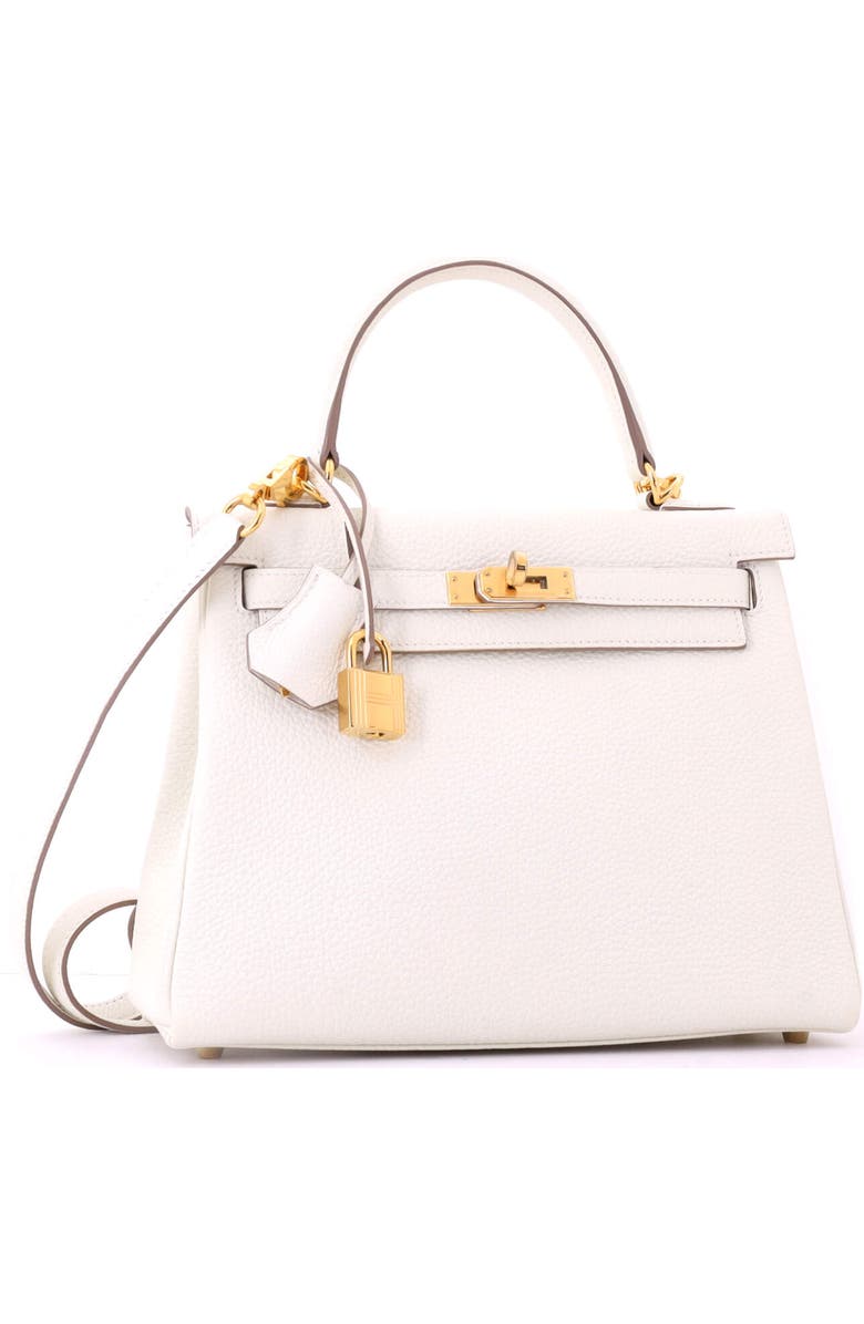 Pre-Owned Hermes Kelly Handbag Light Togo with Gold Hardware 25, Alternate, color, Mushroom