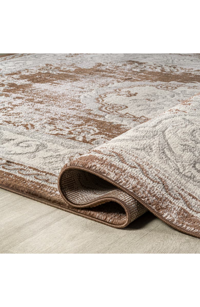 JONATHAN Y Rosalia Cottage Medallion Area Rug, Alternate, color, Brown/Gray