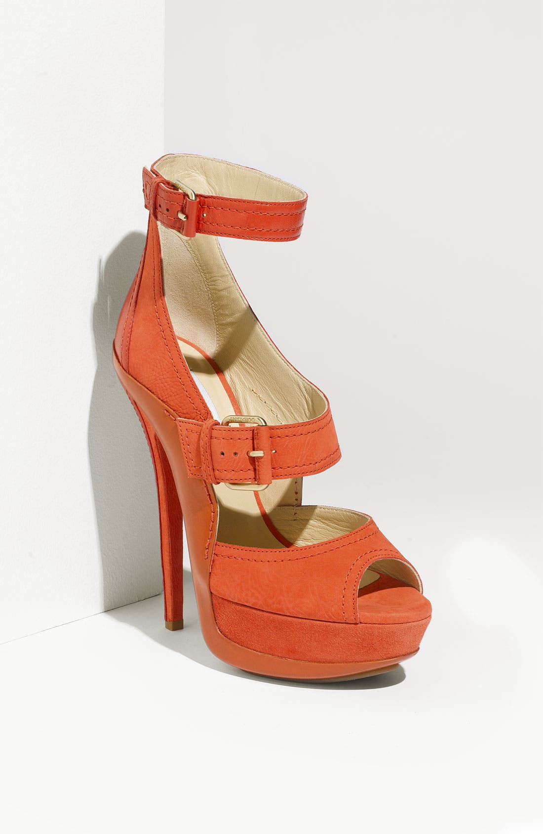 'Letitia' Buckle Sandal, Main, color, CORAL