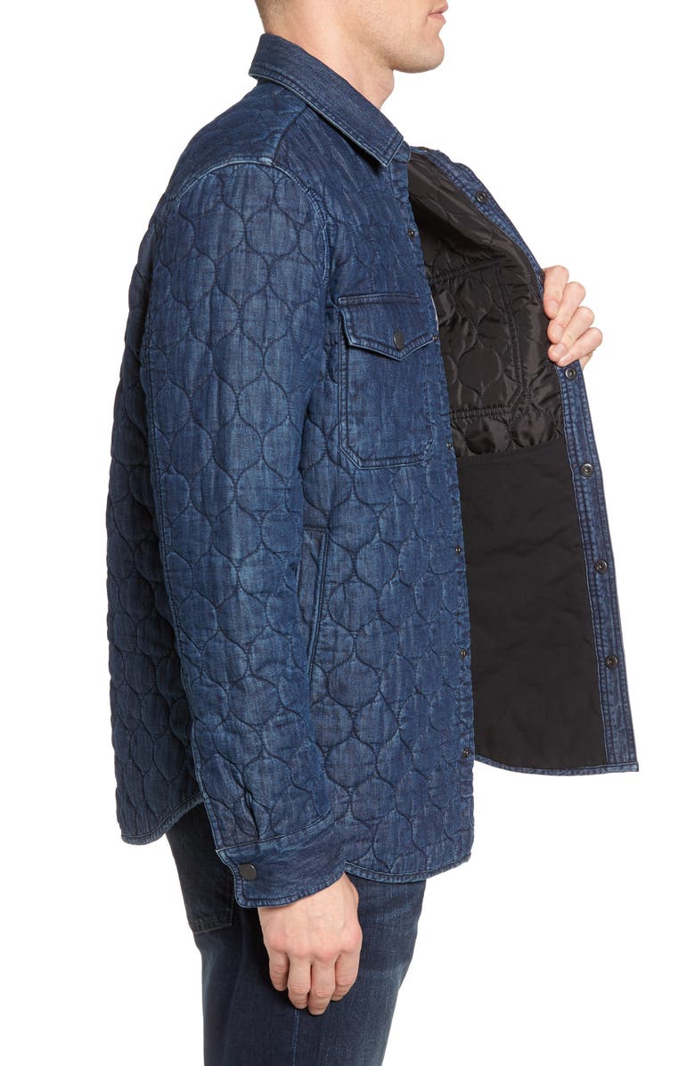 NORDSTROM MEN'S SHOP Quilted Denim Shirt Jacket, Alternate, color, 