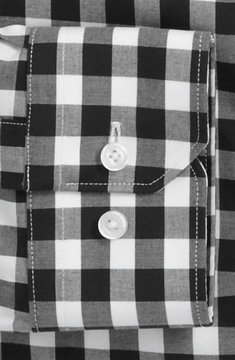 Calibrate Extra Trim Fit Non Iron Gingham Dress Shirt, Alternate, color, 