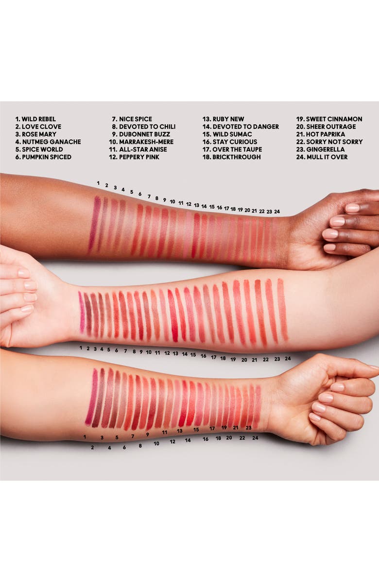 MAC Cosmetics Powder Kiss Velvet Blur Slim Moisturizing Matte Lipstick, Alternate, color, Ruby New