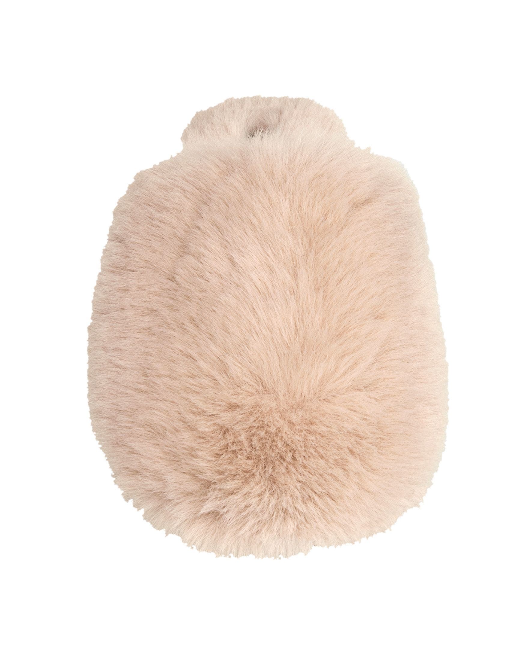 Faux Fur Closed Scuff Slipper, Alternate, color, Sand
