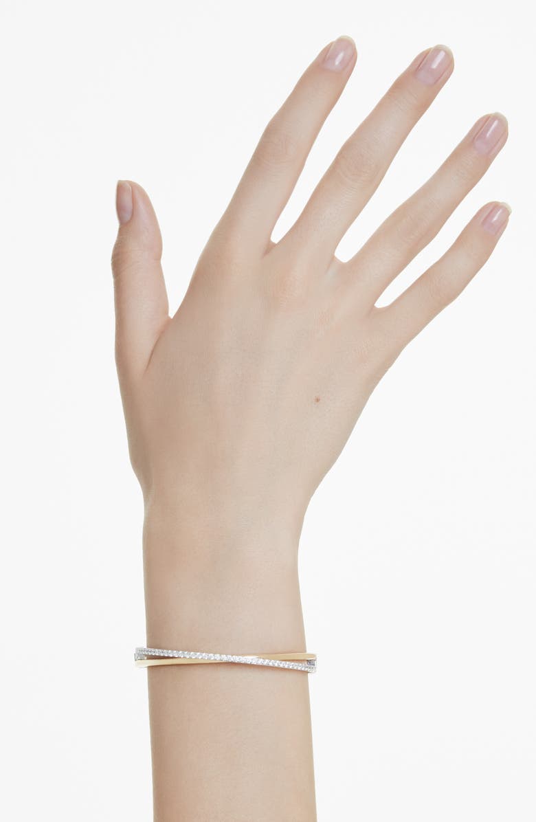 Swarovski Hyperbola Bangle, Alternate, color, Silver