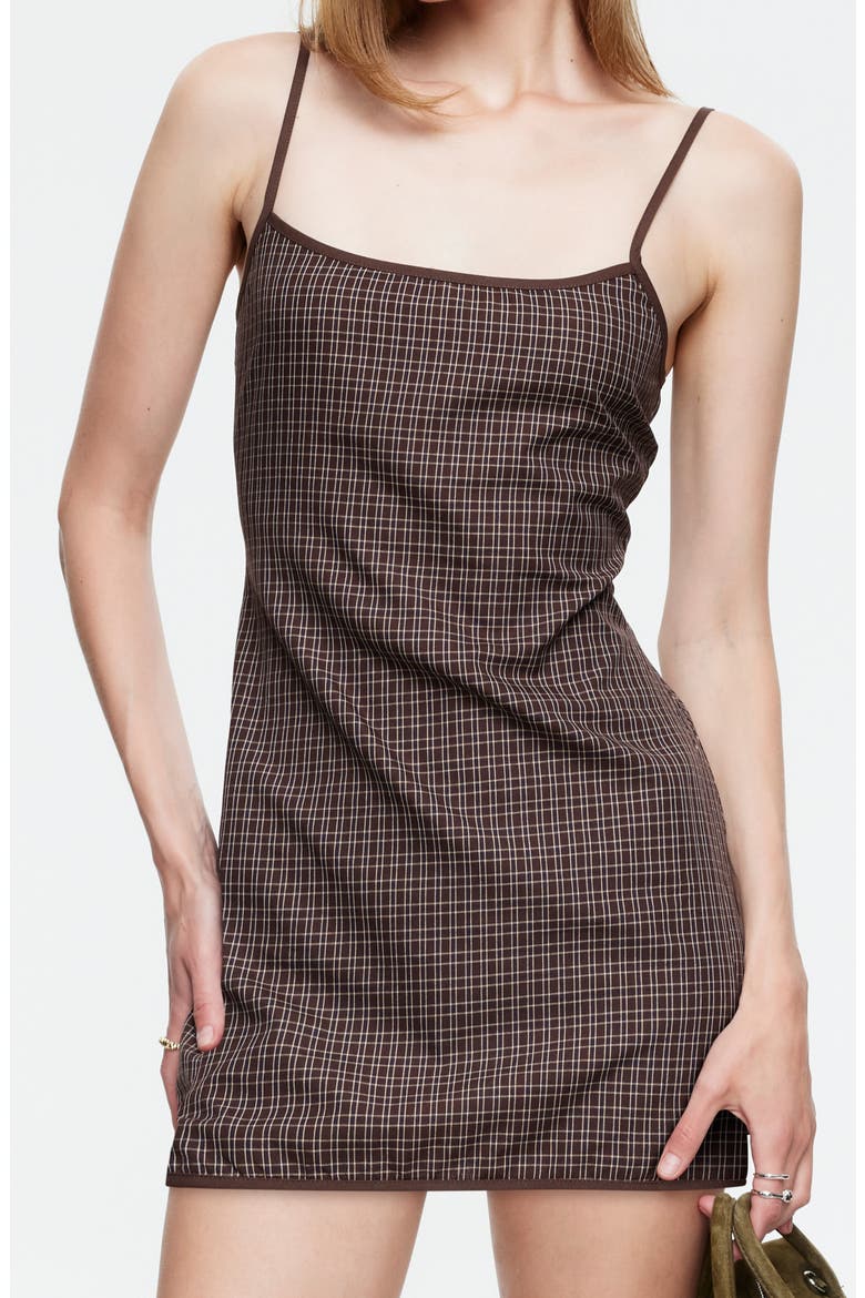 Voyage Check Minidress, Alternate, color, CHOCOLATE PLAID