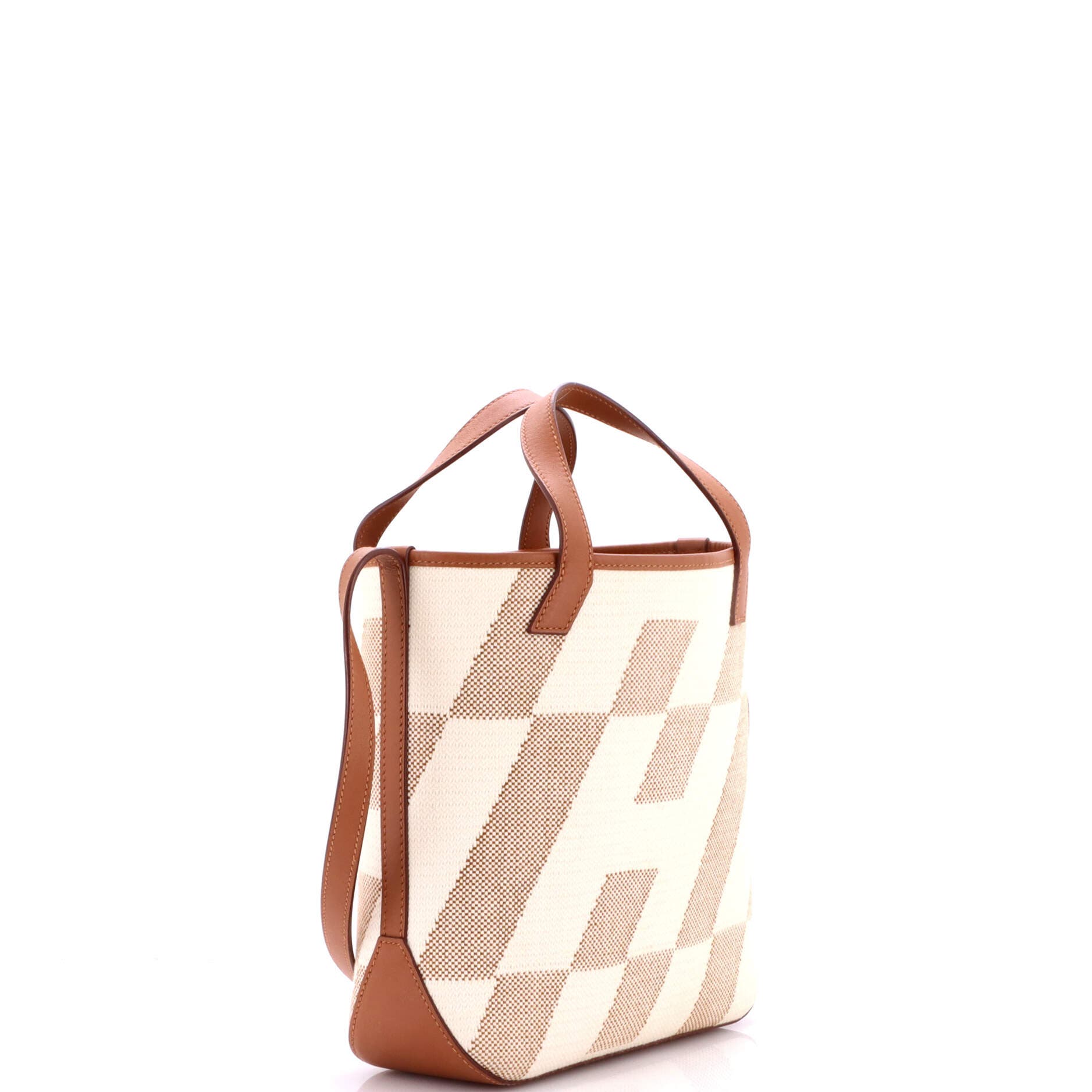 Pre-Owned Hermes Cabas H en Biais Tote Canvas with Leather 27, Alternate, color, Gold