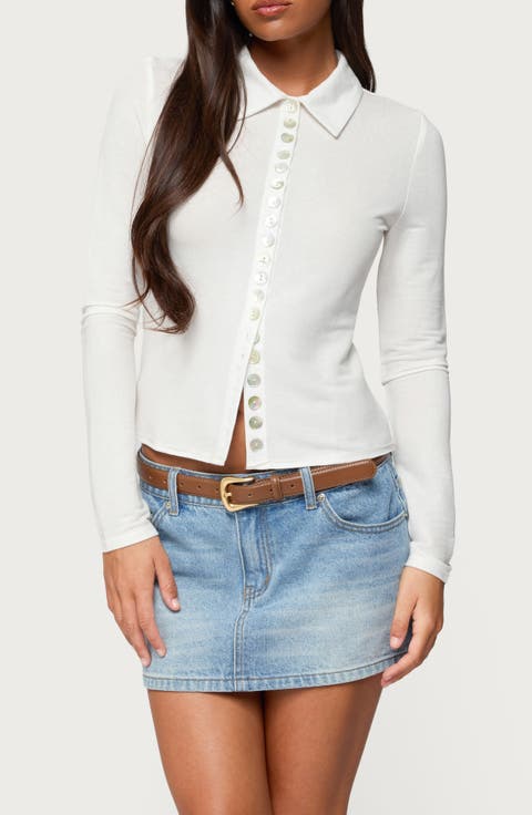 Pennie Knit Button-Up Shirt