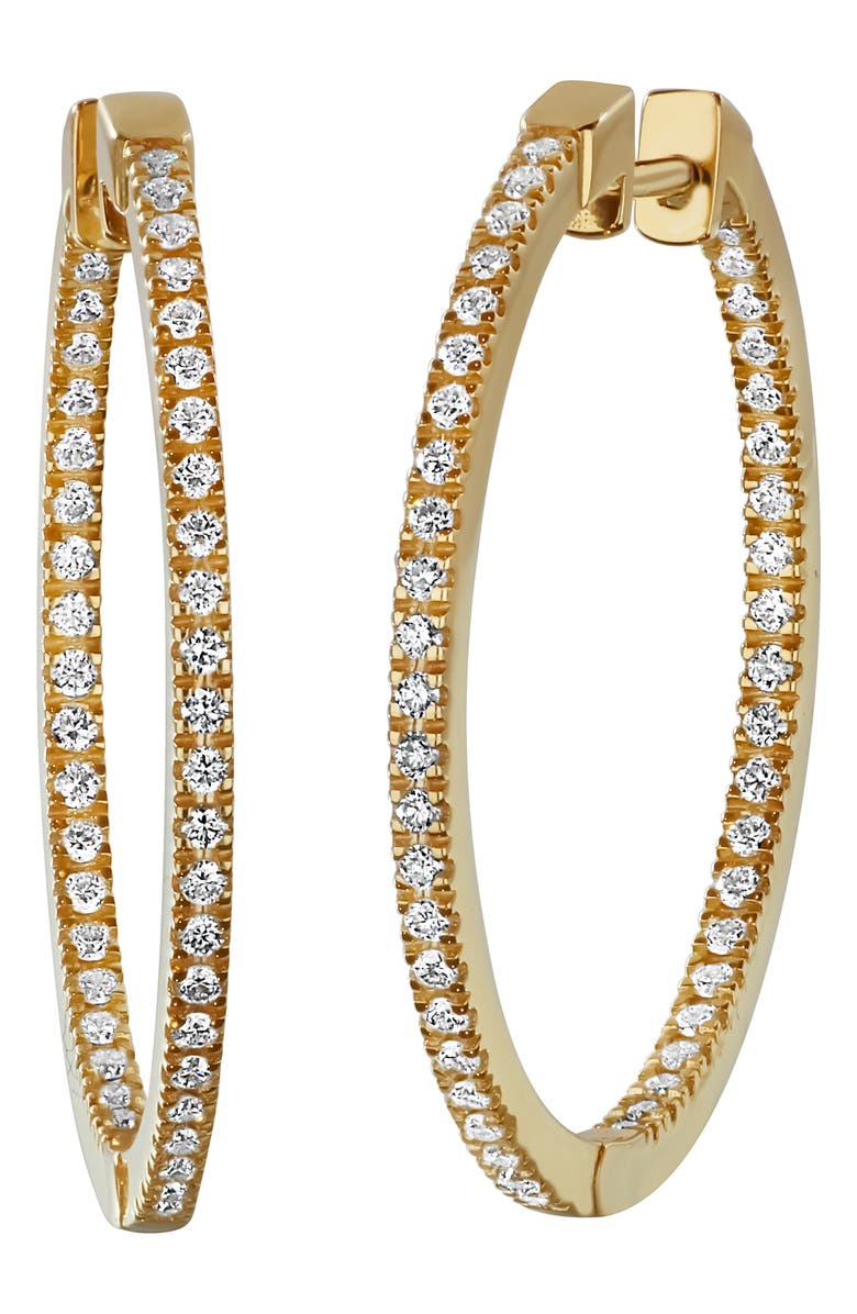 Bony Levy Diamond Hoop Earrings, Main, color,