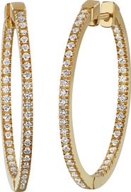 Bony Levy Diamond Hoop Earrings