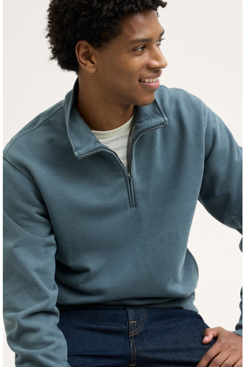 The McCarren Quarter-Zip Sweatshirt, Alternate, color, HEIRLOOM BLUE