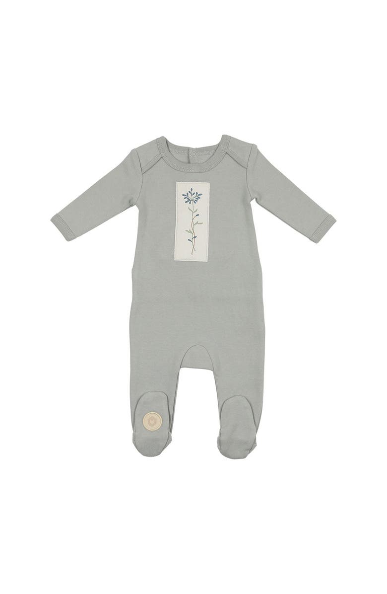 Mon Tresor Bebe Flower Patch Footie, Main, color, 