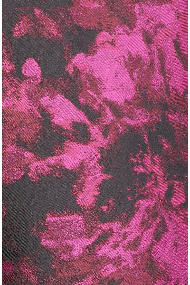 Rosette Jacquard Shift Dress, Alternate, color, DARK CERISE MULTI