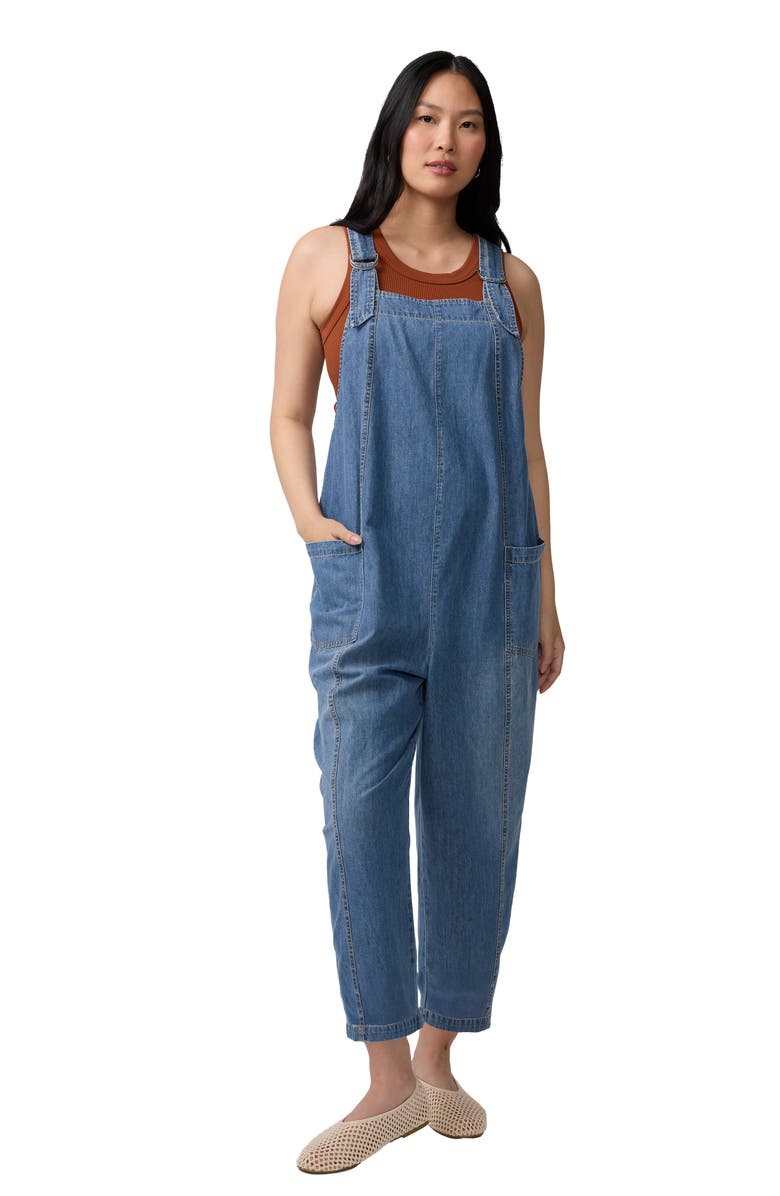 Ingrid & Isabel Soft Denim Overall, Alternate, color, Medium Wash