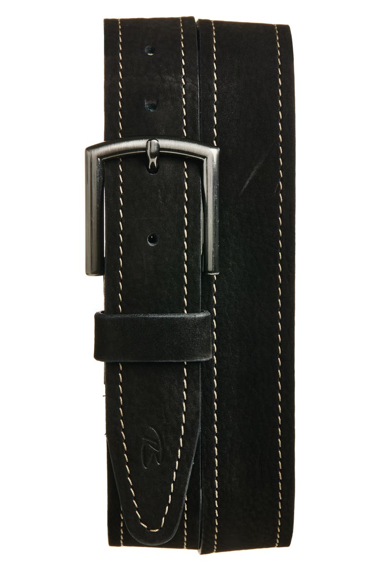 Avalanche Suede Belt, Main, color, BLACK