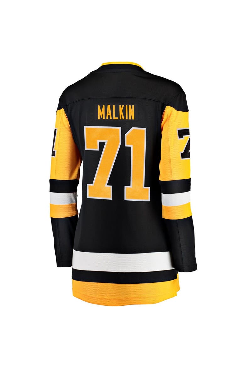 Women's Fanatics Evgeni Malkin Black Pittsburgh Penguins Home Breakaway Player Jersey, Alternate, color, Black
