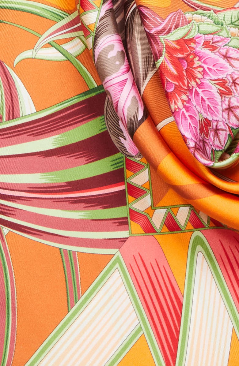 FERRAGAMO Giada Reversible Silk Square Scarf, Alternate, color, Arancio/ Cotto