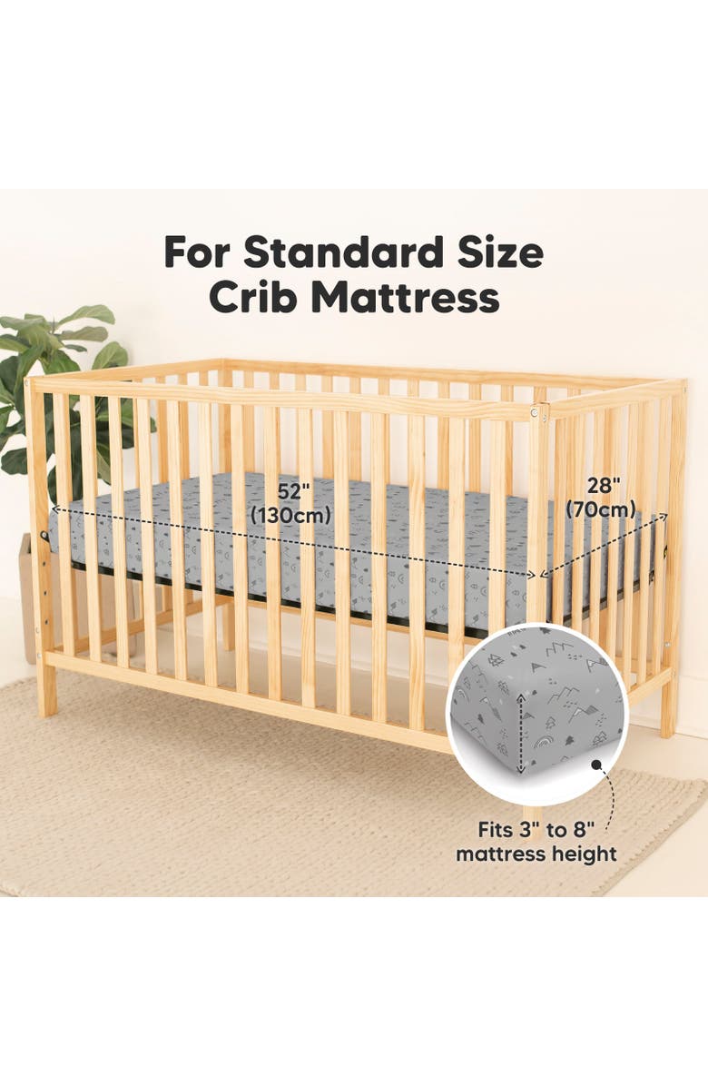 KeaBabies 2-Pack Isla [Protect+] Waterproof Crib Sheets, Alternate, color, Woodland