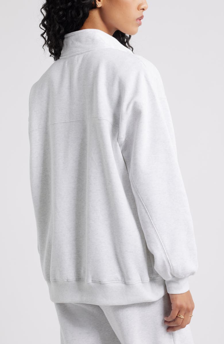 BP. Relaxed Quarter Zip Pullover, Alternate, color, Grey Fog Heather