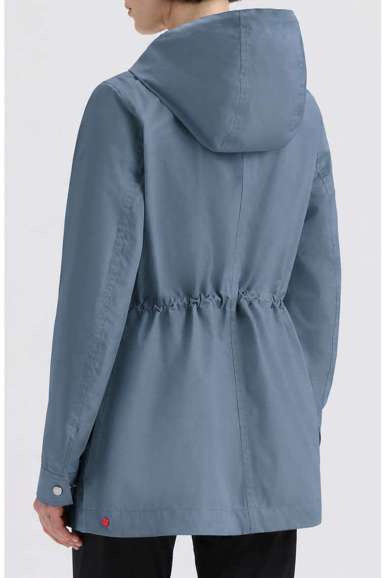Adela Water Repellent Cotton Canvas Hooded Jacket, Alternate, color, WINTER SKY