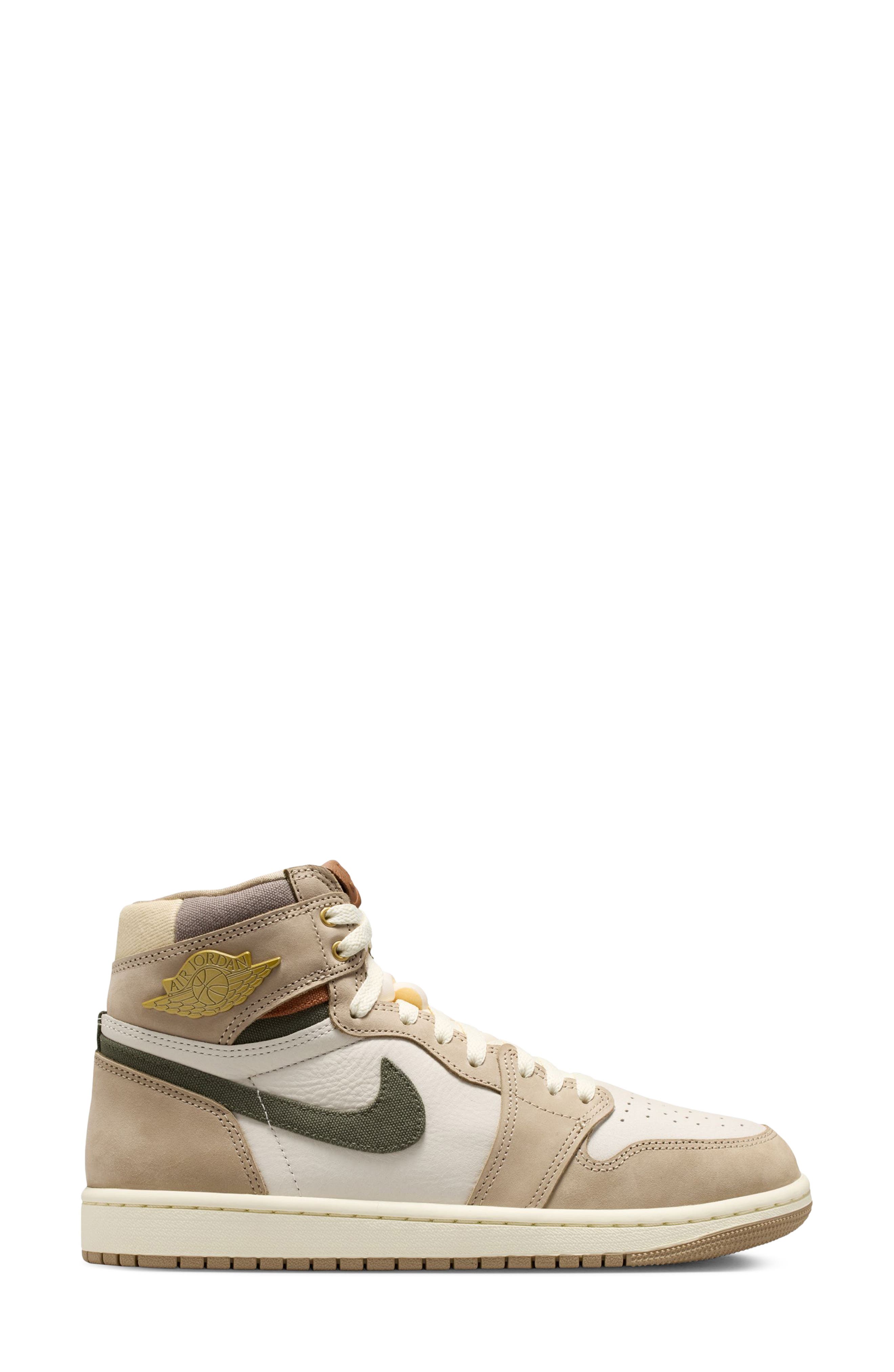 Jordan Air Jordan 1 Retro High Basketball Sneaker, Alternate, color, Khaki/ Multi/ Sail/ Cargo