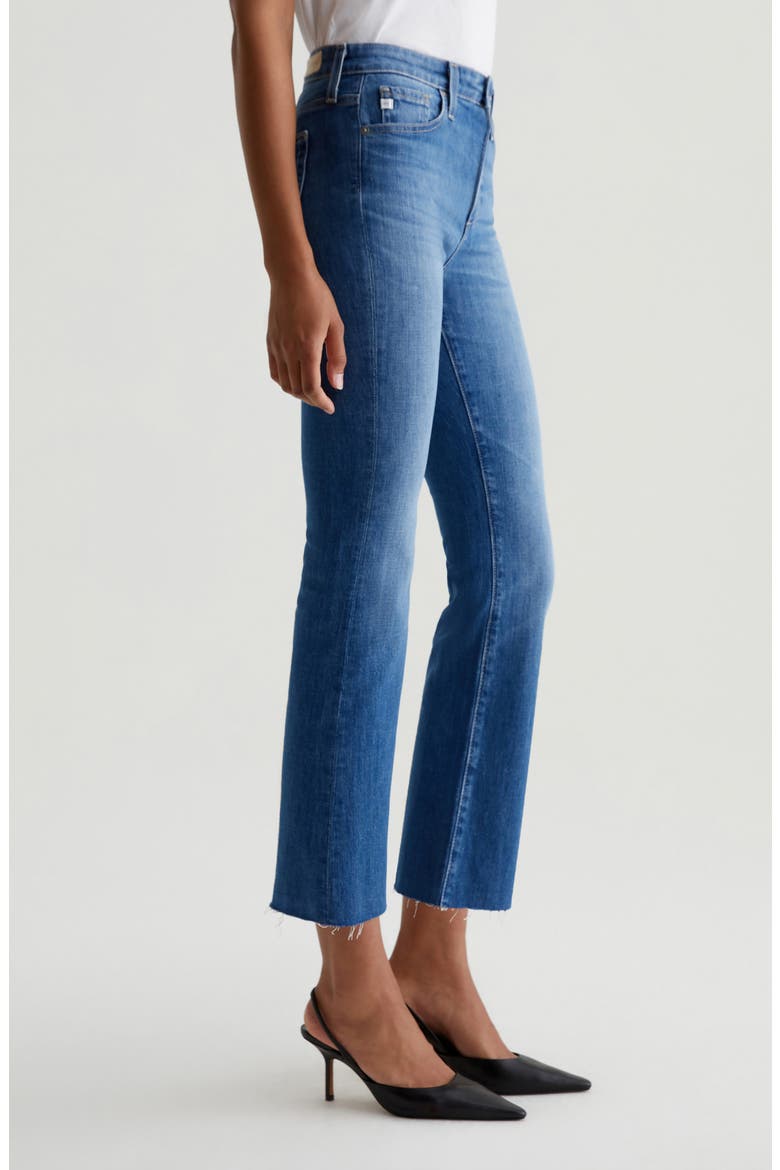 Farrah Raw Hem Crop Bootcut Jeans, Alternate, color, RUNWAY