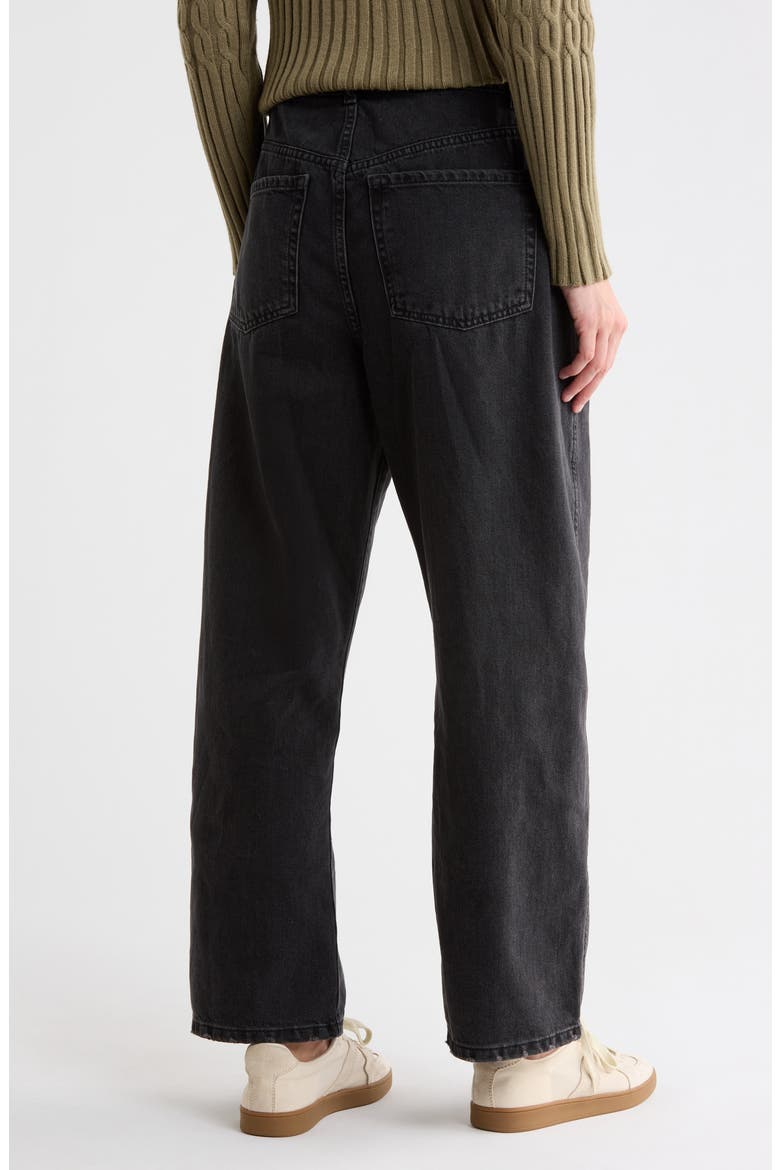 Barrel Leg Jeans, Alternate, color, BLACK DENIM
