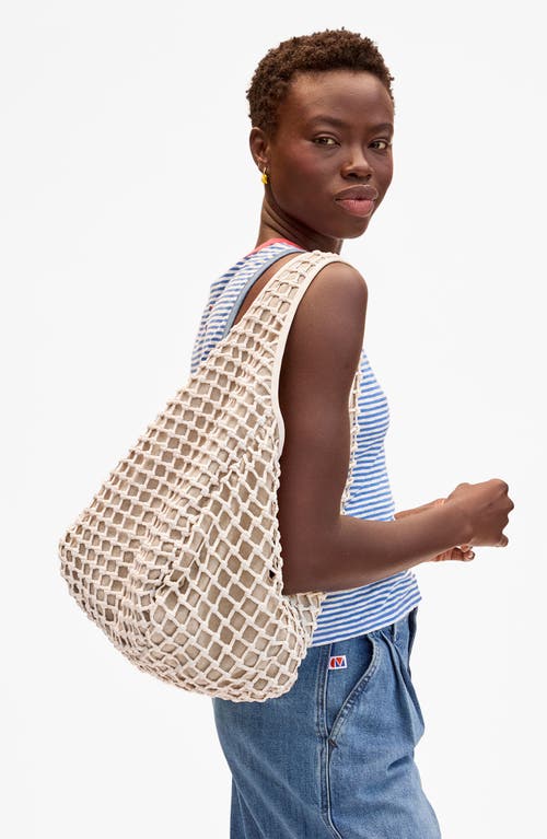 Clare V . Bando Woven Leather Tote In White