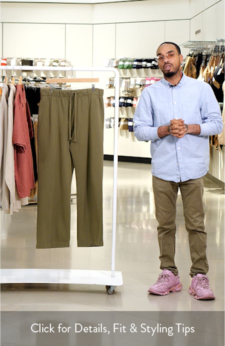 Ives Knit Cotton Blend Drawstring Pants, sales video thumbnail