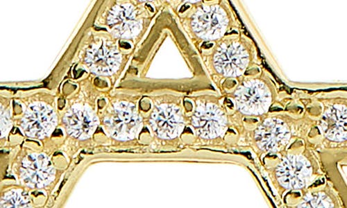 Savvy Cie Jewels Cubic Zirconia Star Of David Pendant Necklace In Gold