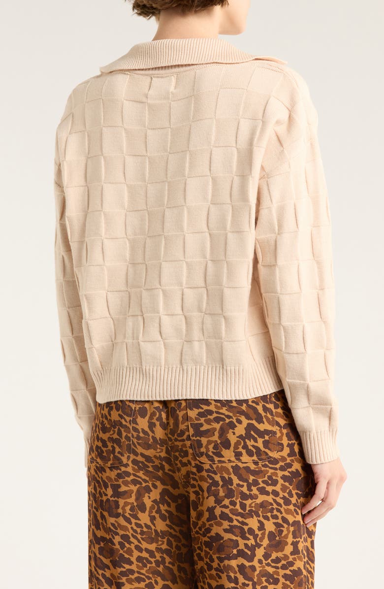 FRNCH Nina Jacquard Pullover Sweater, Alternate, color, Taupe