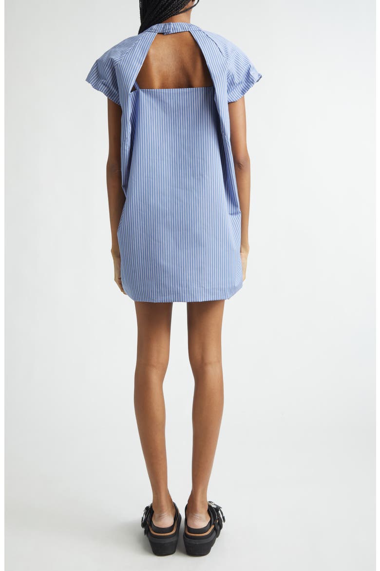 Poplin Sweatshirt Dress, Alternate, color, BLUE STRIPE