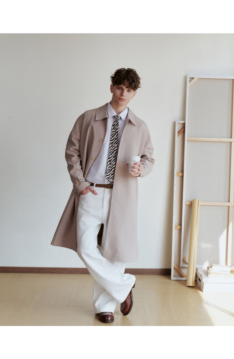 Knottery & Co Savannah Stripes Printed Silk Tie, Alternate, color, Zebra