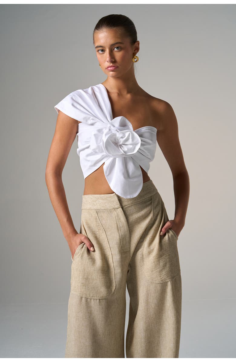 JBQ Camelia Top, Main, color, White