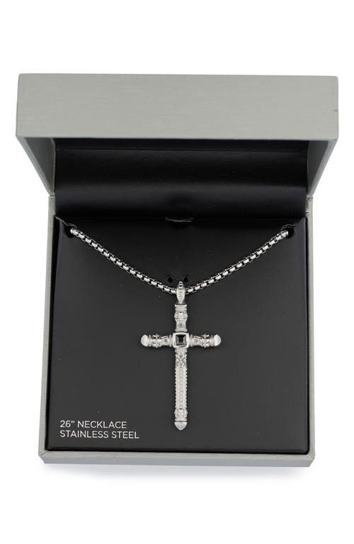 American Exchange Cross Pendant Necklace In Silver