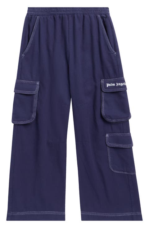 Kids' Logo Flannel Loose Cargo Pants