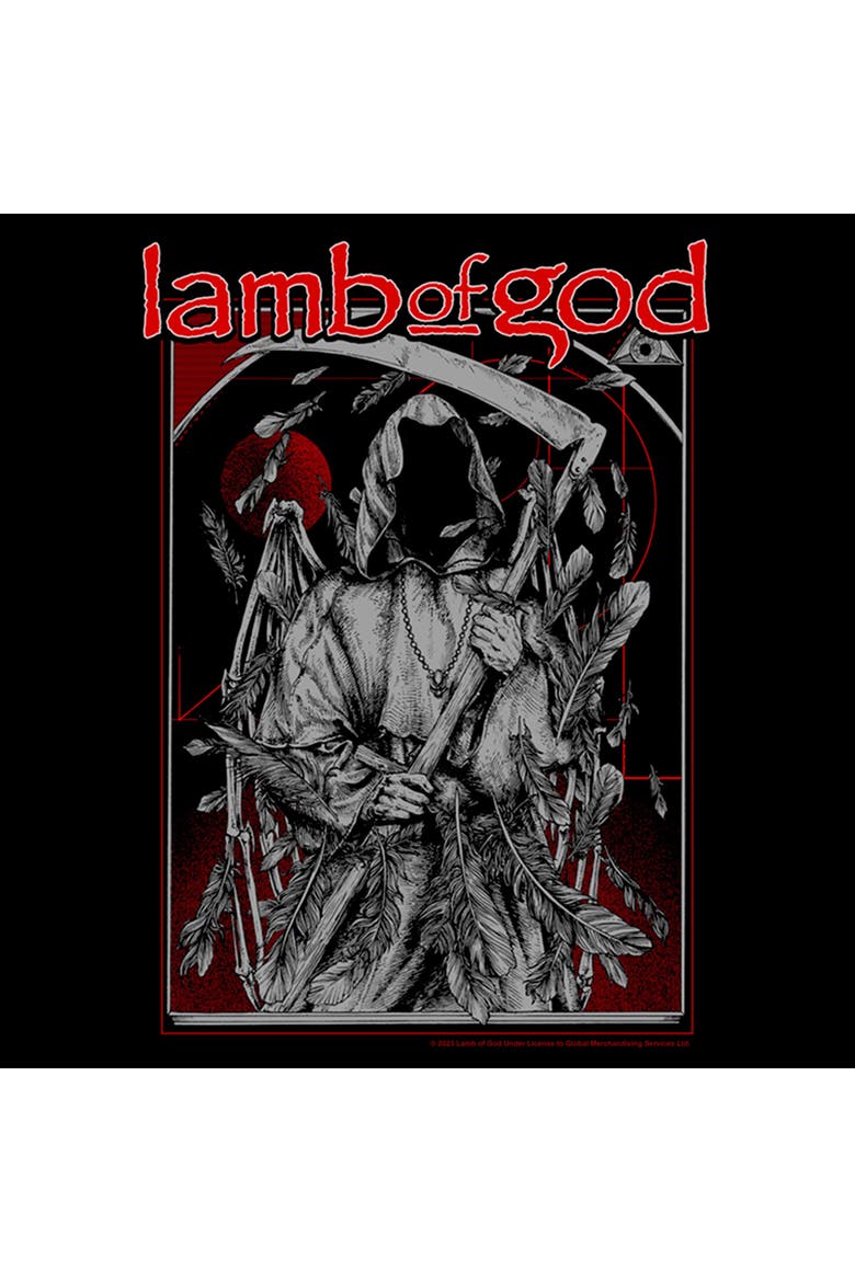 Men's Lamb of God The Grim Reaper  Graphic T-Shirt, Alternate, color, Black
