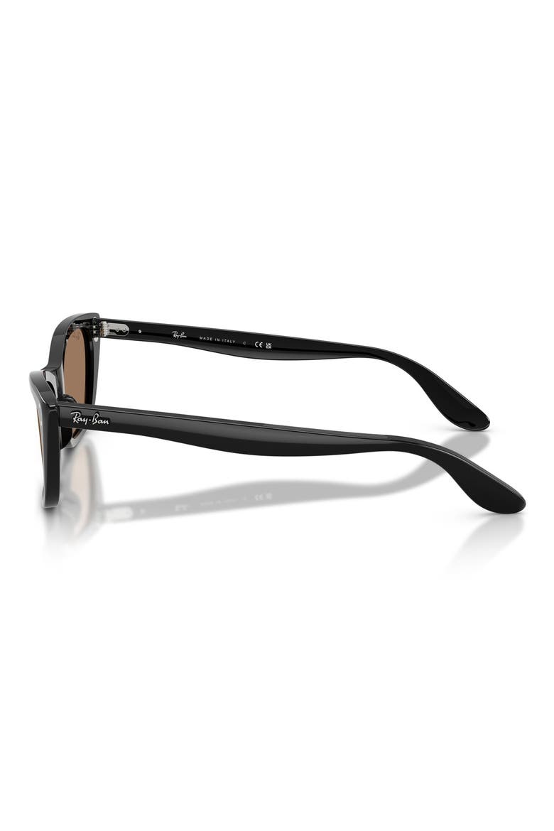Lady Burbank 52mm Cat Eye Sunglasses, Alternate, color, BLACK / BROWN