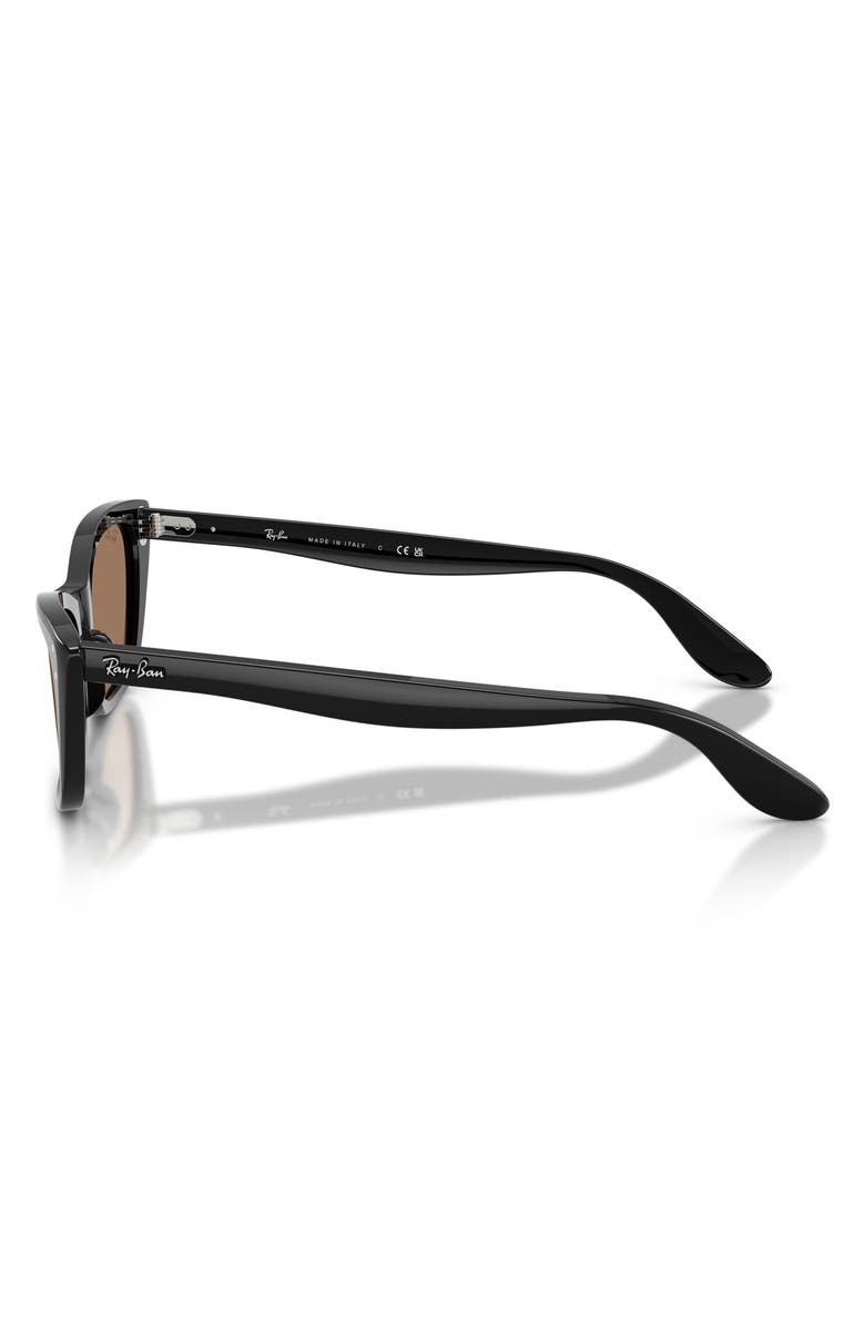 Ray-Ban Lady Burbank 52mm Cat Eye Sunglasses, Alternate, color, Black / Brown