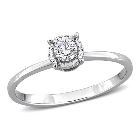 1/6 ctw Lab-Grown Diamond Halo Ring 18k