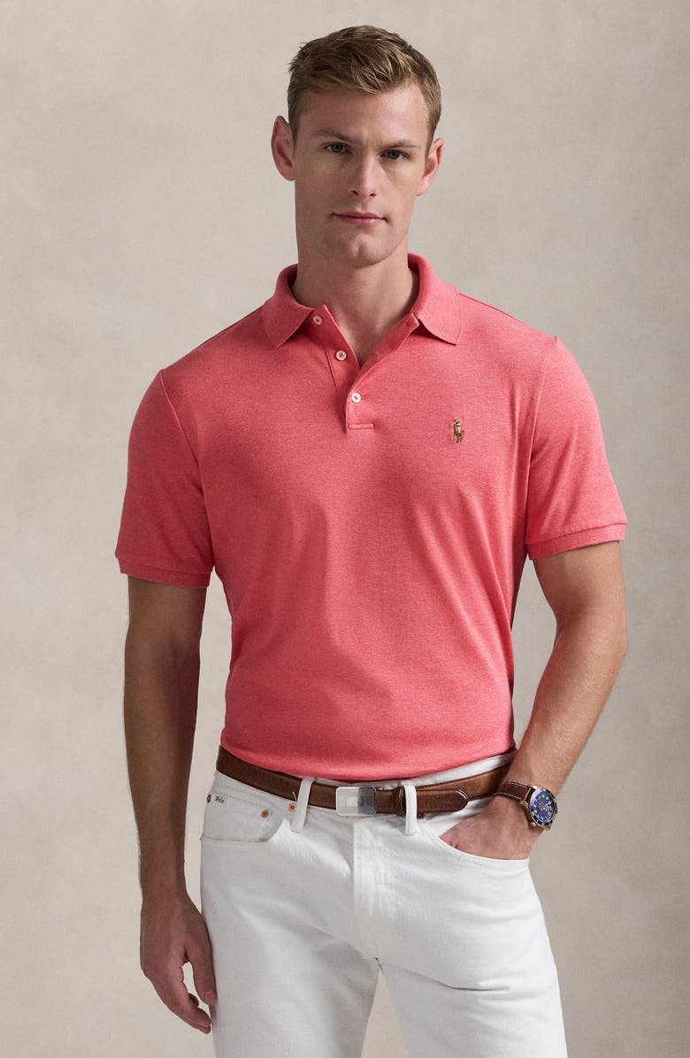 Polo Ralph Lauren Classic Fit Solid Red Cotton Jersey Polo, Alternate, color,