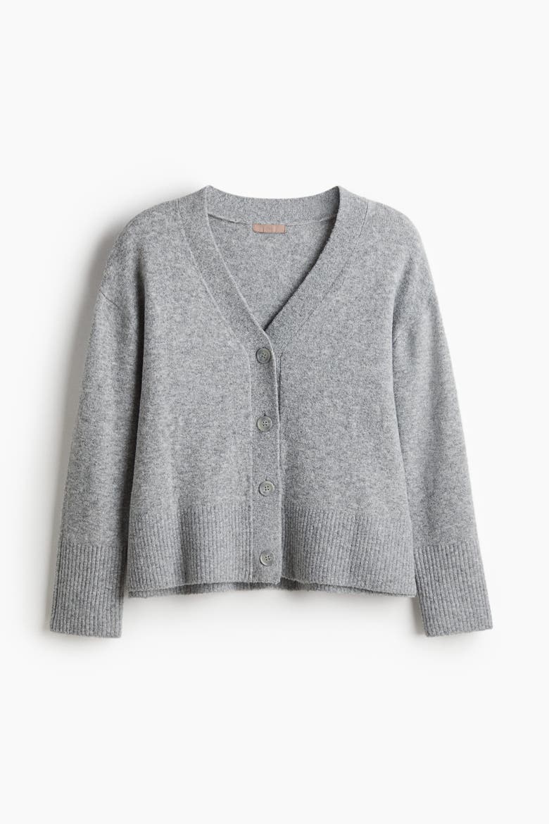 Cardigan, Alternate, color, Gray melange