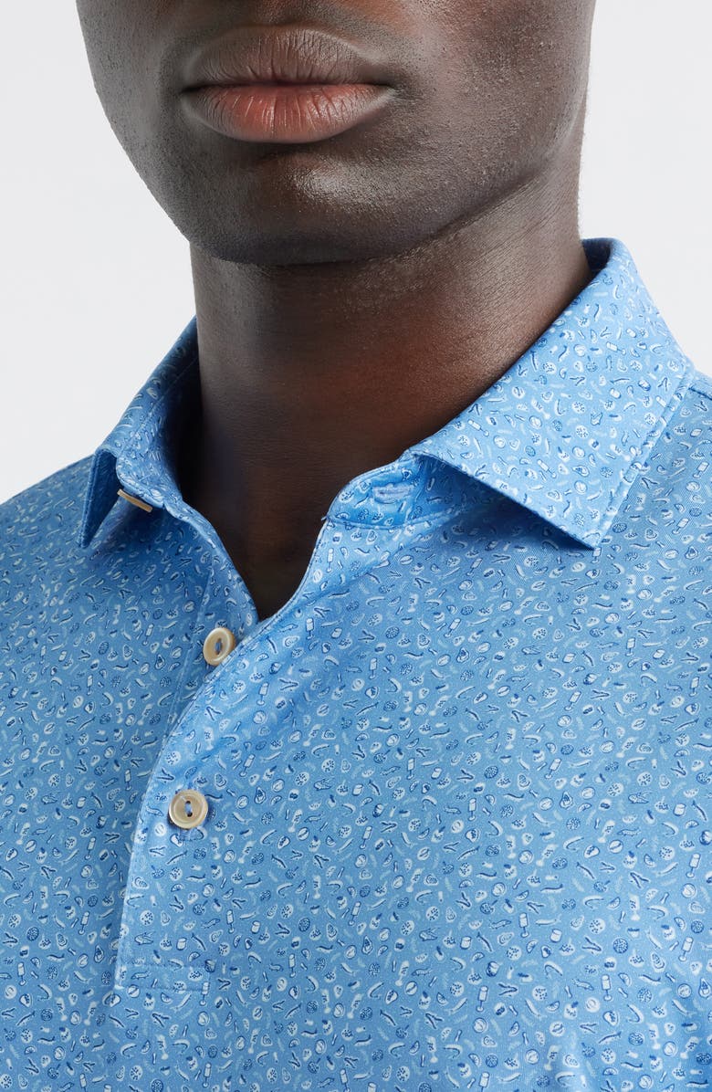 Peter Millar Champaigne & Caviar Performance Jersey Polo, Alternate, color, Evening Tide