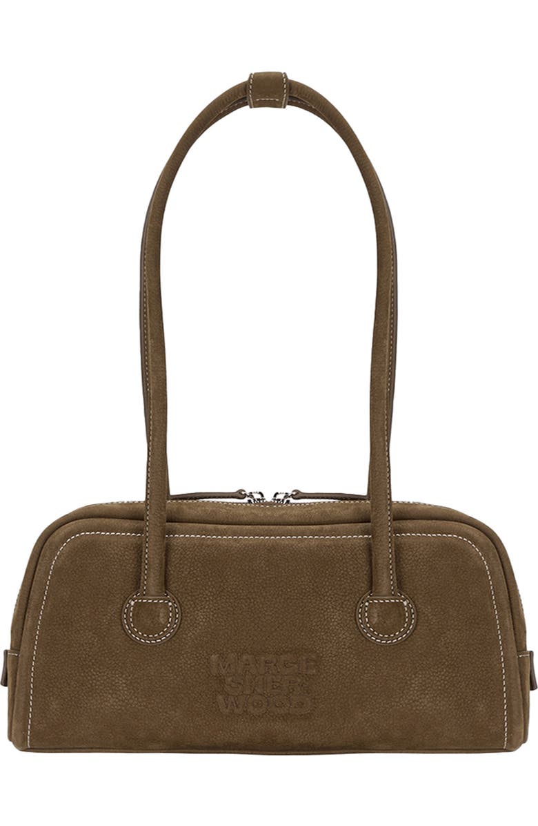 MARGESHERWOOD Soft Boston Leather Shoulder Bag, Main, color, Chestnut Nubuck