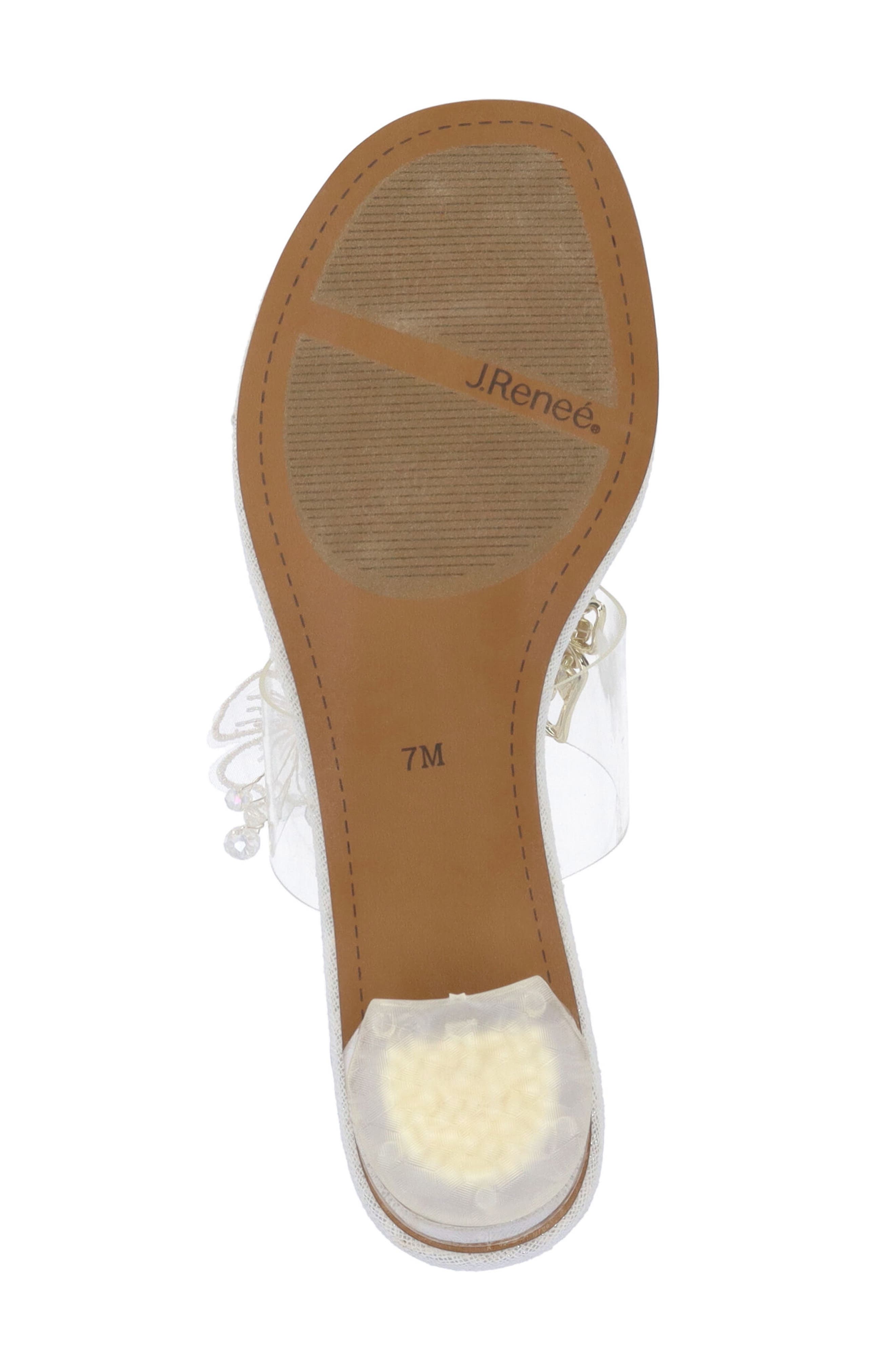 J. Reneé Flowerfly SAndal, Alternate, color, Clear/ White/ Gold