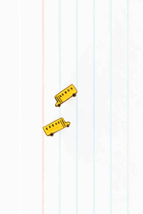 Pip Pop School Bus Stud Earrings In Gold