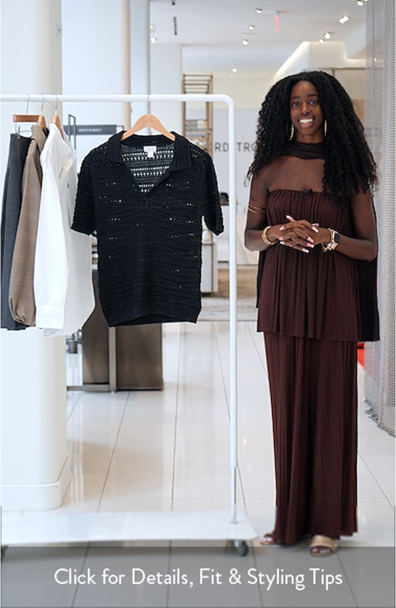 Mixed Stitch Polo Sweater, sales video thumbnail