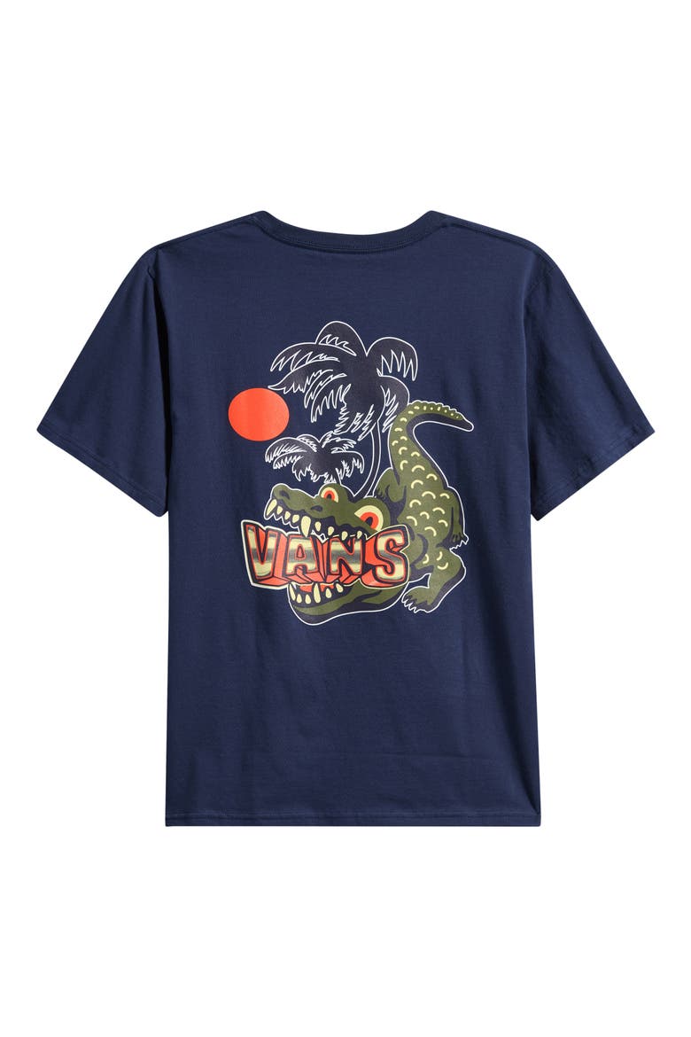 Kids' Hangry Croc Cotton Graphic T-Shirt, Alternate, color, DRESS BLUES