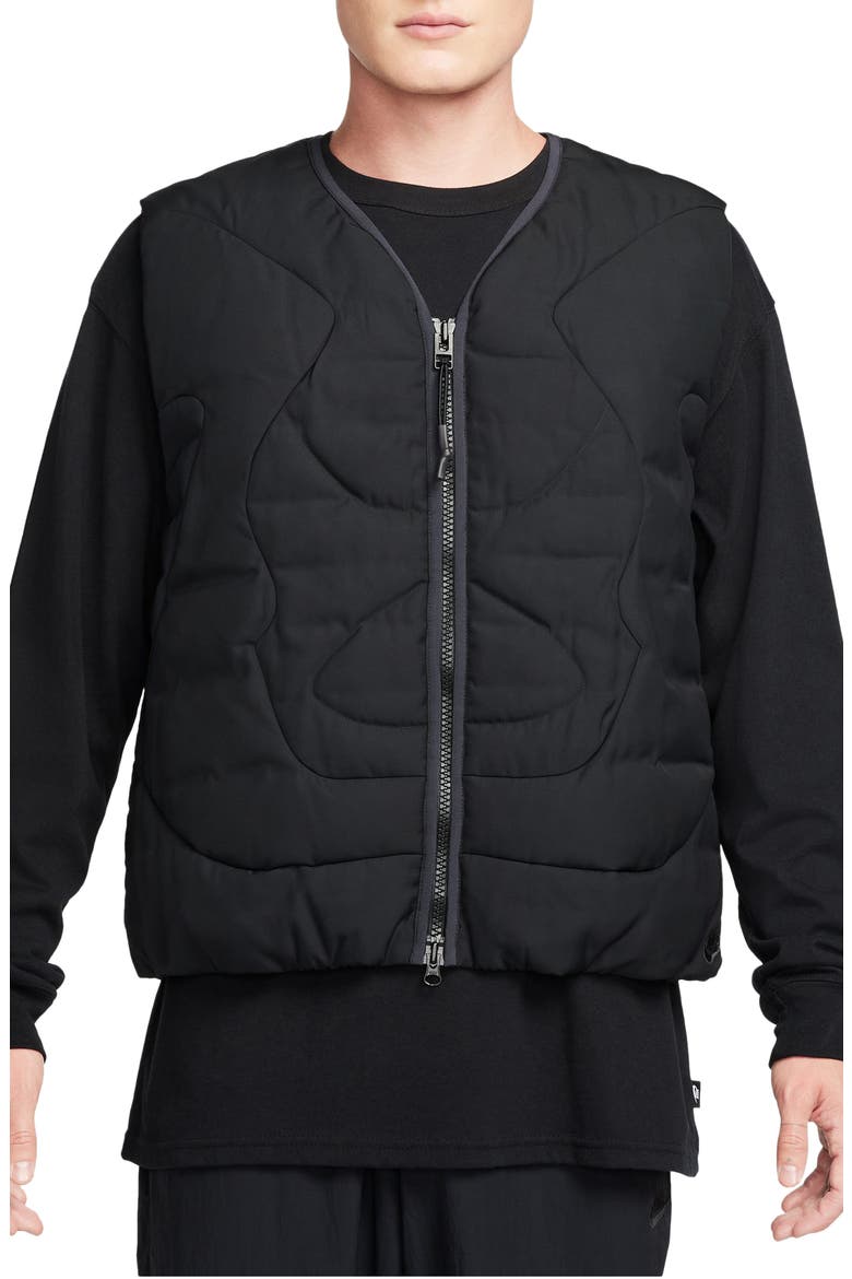 Sportswear Tech Pack Therma-FIT ADV Water Repellent Insulated Vest, Main, color, BLACK/ BLACK